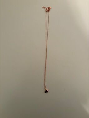 Minimal Rose Gold Heart Pendant Necklace for Women Kate spade